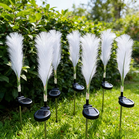 Solar Reed Stake Lights, LED Garden Decorative Lights Waterproof