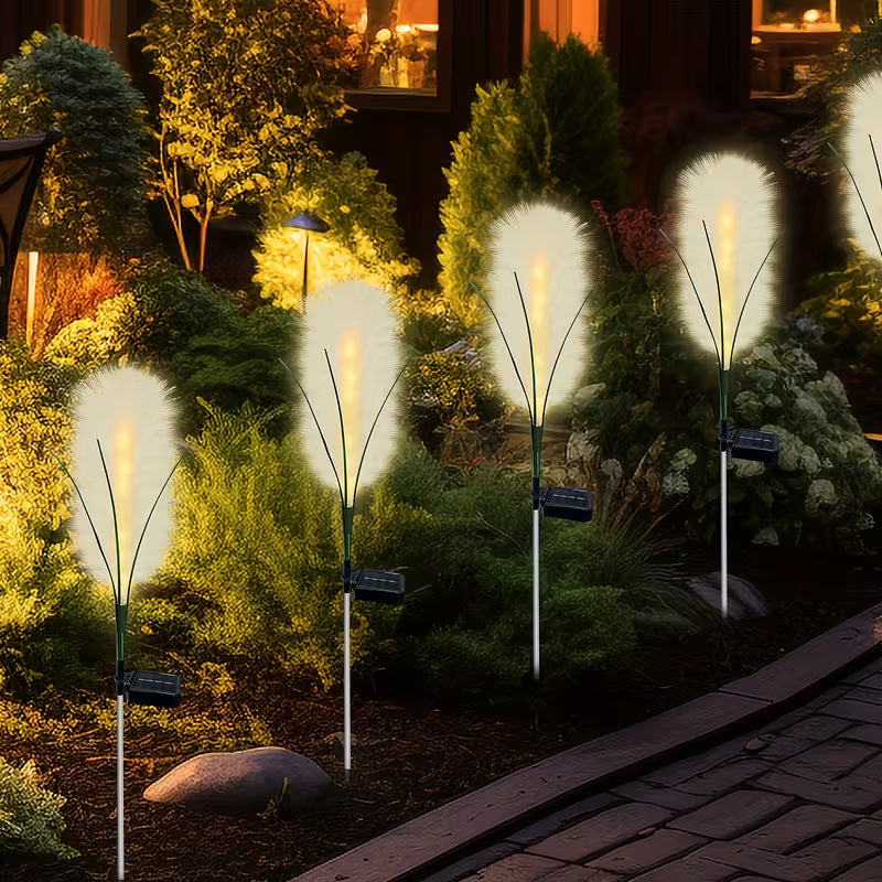 Solar Reed Stake Lights, LED Garden Decorative Lights Waterproof