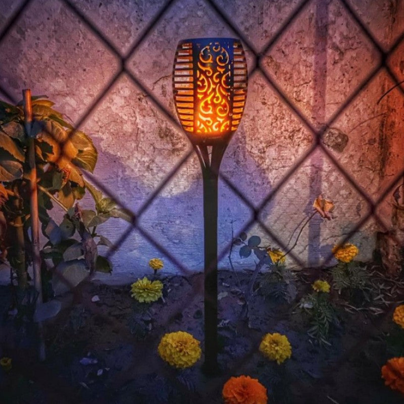 Solar Fire Lamp With Flame Effect