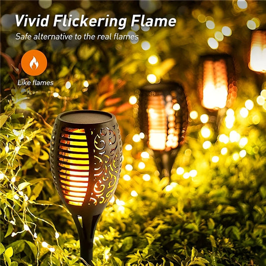 Solar Fire Lamp With Flame Effect