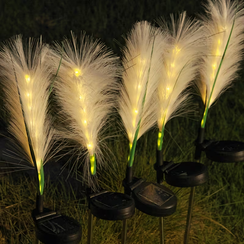 Solar Reed Stake Lights, LED Garden Decorative Lights Waterproof