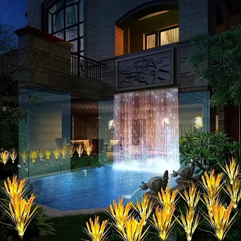 Solar Powered Fairy Lights, 70Cm Smart Wheat Ear Decorative Lights, 12 Lighting Modes Waterproof