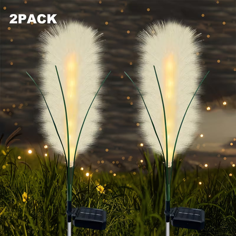 Solar Reed Stake Lights, LED Garden Decorative Lights Waterproof