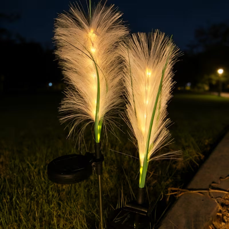 Solar Reed Stake Lights, LED Garden Decorative Lights Waterproof
