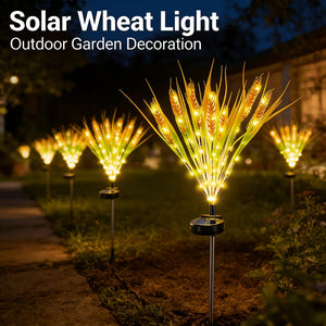 Solar Powered Fairy Lights, 70Cm Smart Wheat Ear Decorative Lights, 12 Lighting Modes Waterproof