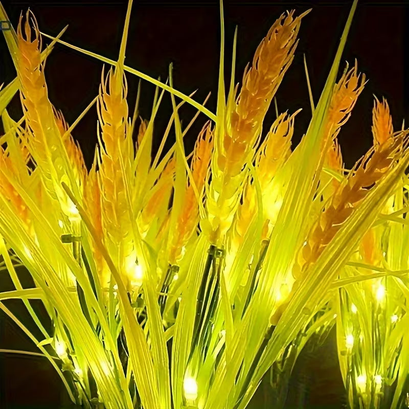 Solar Powered Fairy Lights, 70Cm Smart Wheat Ear Decorative Lights, 12 Lighting Modes Waterproof