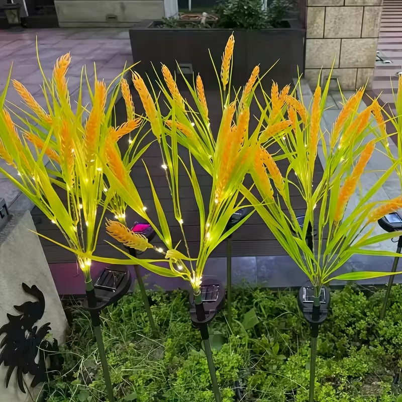 Solar Powered Fairy Lights, 70Cm Smart Wheat Ear Decorative Lights, 12 Lighting Modes Waterproof