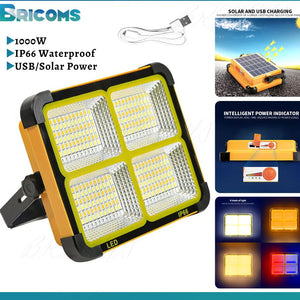 400 Watt Solar LED Light with 5000MAH Solar Power Bank , 4 Modes, Waterproof Portable Solar Power Outdoor Working Light