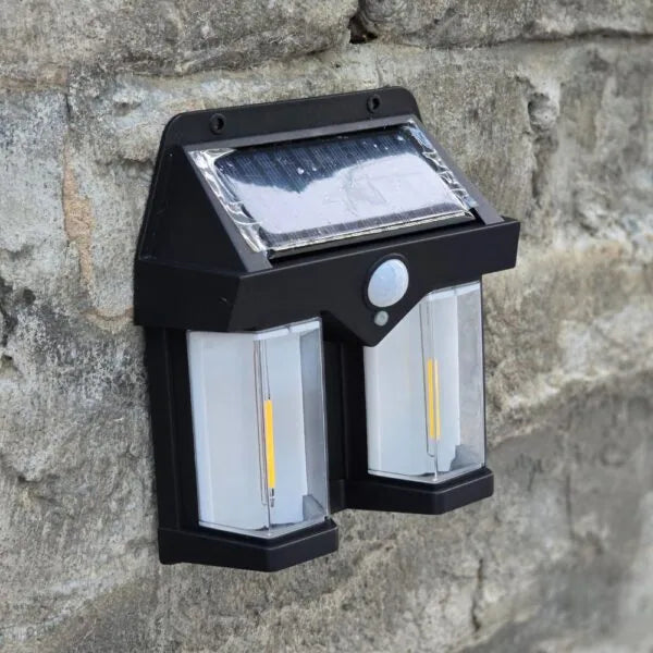 CL-228 Dual Solar Wall Lamp – Infrared Motion Sensor & Dual Light Design