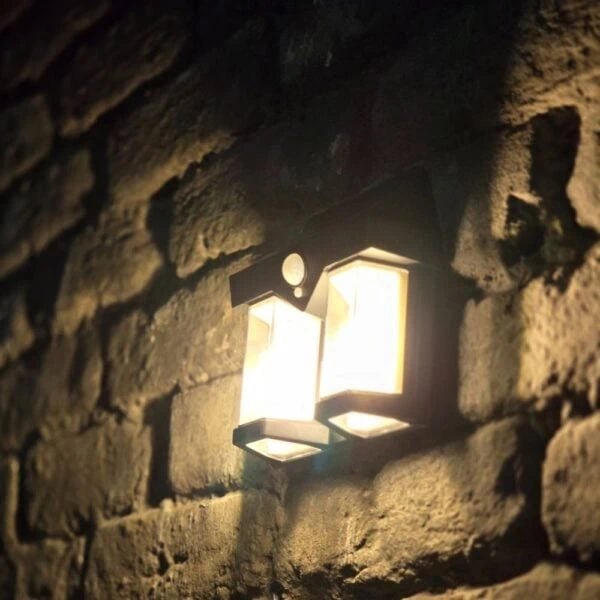 CL-228 Dual Solar Wall Lamp – Infrared Motion Sensor & Dual Light Design