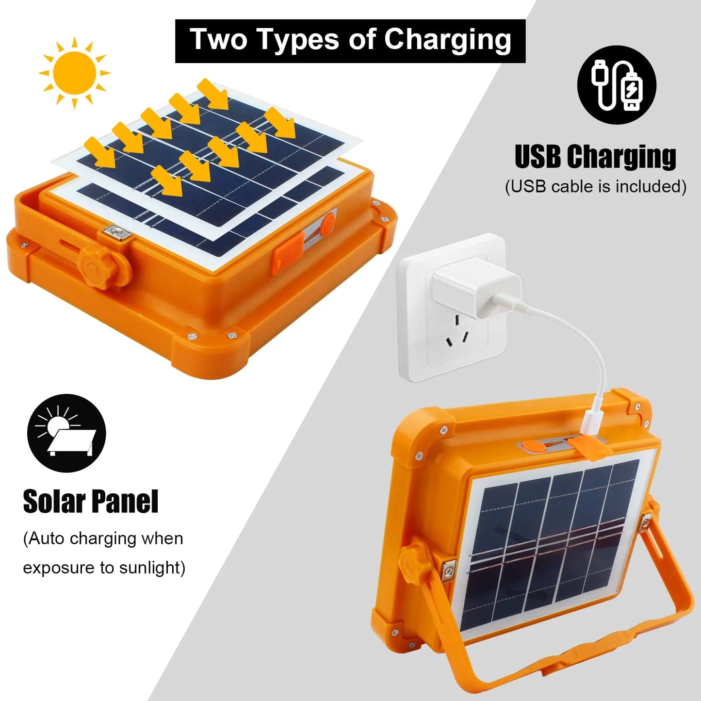 400 Watt Solar LED Light with 5000MAH Solar Power Bank , 4 Modes, Waterproof Portable Solar Power Outdoor Working Light