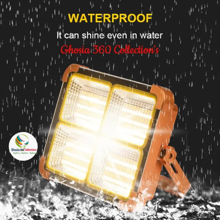 400 Watt Solar LED Light with 5000MAH Solar Power Bank , 4 Modes, Waterproof Portable Solar Power Outdoor Working Light