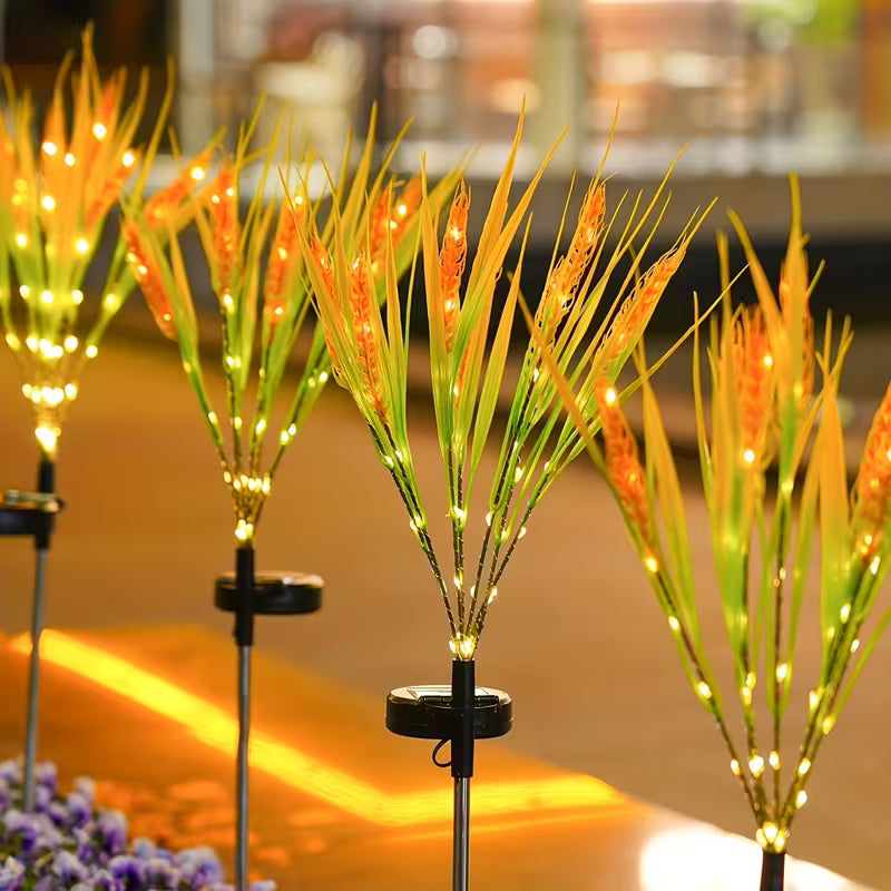 Solar Powered Fairy Lights, 70Cm Smart Wheat Ear Decorative Lights, 12 Lighting Modes Waterproof