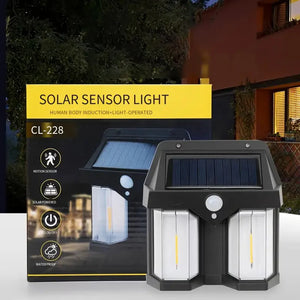 CL-228 Dual Solar Wall Lamp – Infrared Motion Sensor & Dual Light Design
