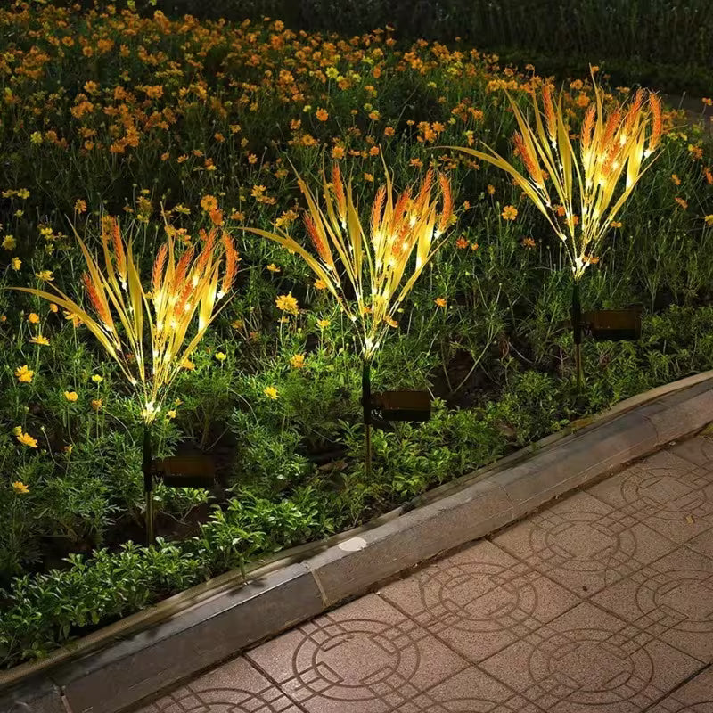 Solar Powered Fairy Lights, 70Cm Smart Wheat Ear Decorative Lights, 12 Lighting Modes Waterproof