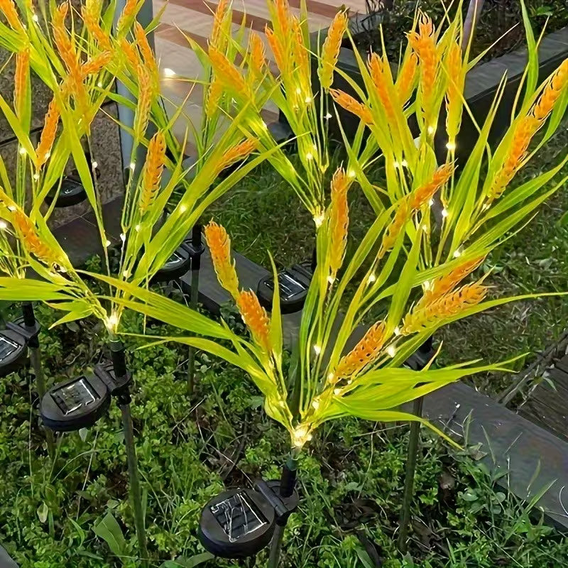 Solar Powered Fairy Lights, 70Cm Smart Wheat Ear Decorative Lights, 12 Lighting Modes Waterproof