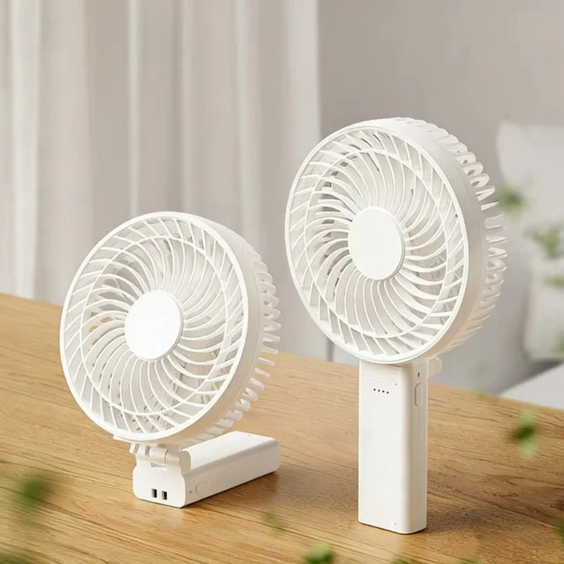 Portable Charging Fan With 4000MAH Power Bank And Solar Panel