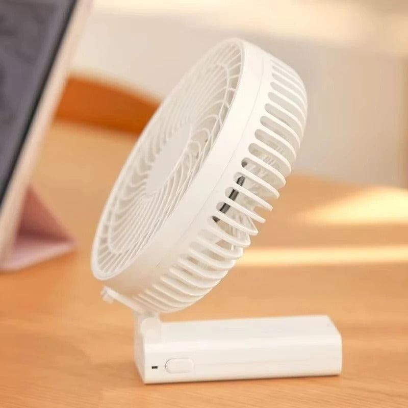 Portable Charging Fan With 4000MAH Power Bank And Solar Panel