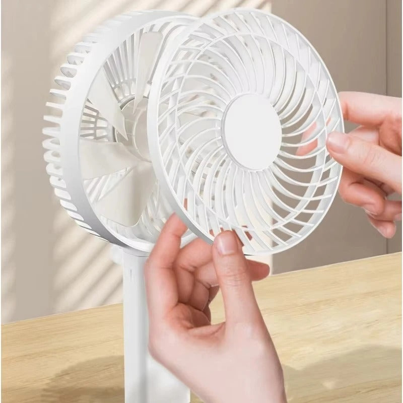 Portable Charging Fan With 4000MAH Power Bank And Solar Panel
