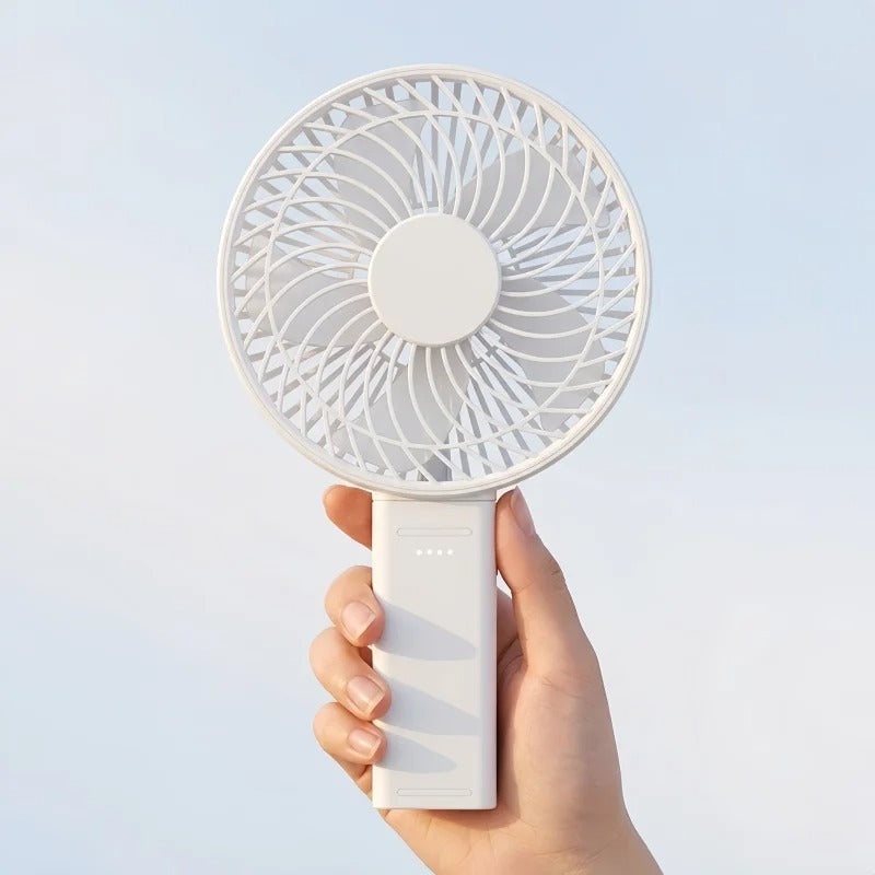 Portable Charging Fan With 4000MAH Power Bank And Solar Panel