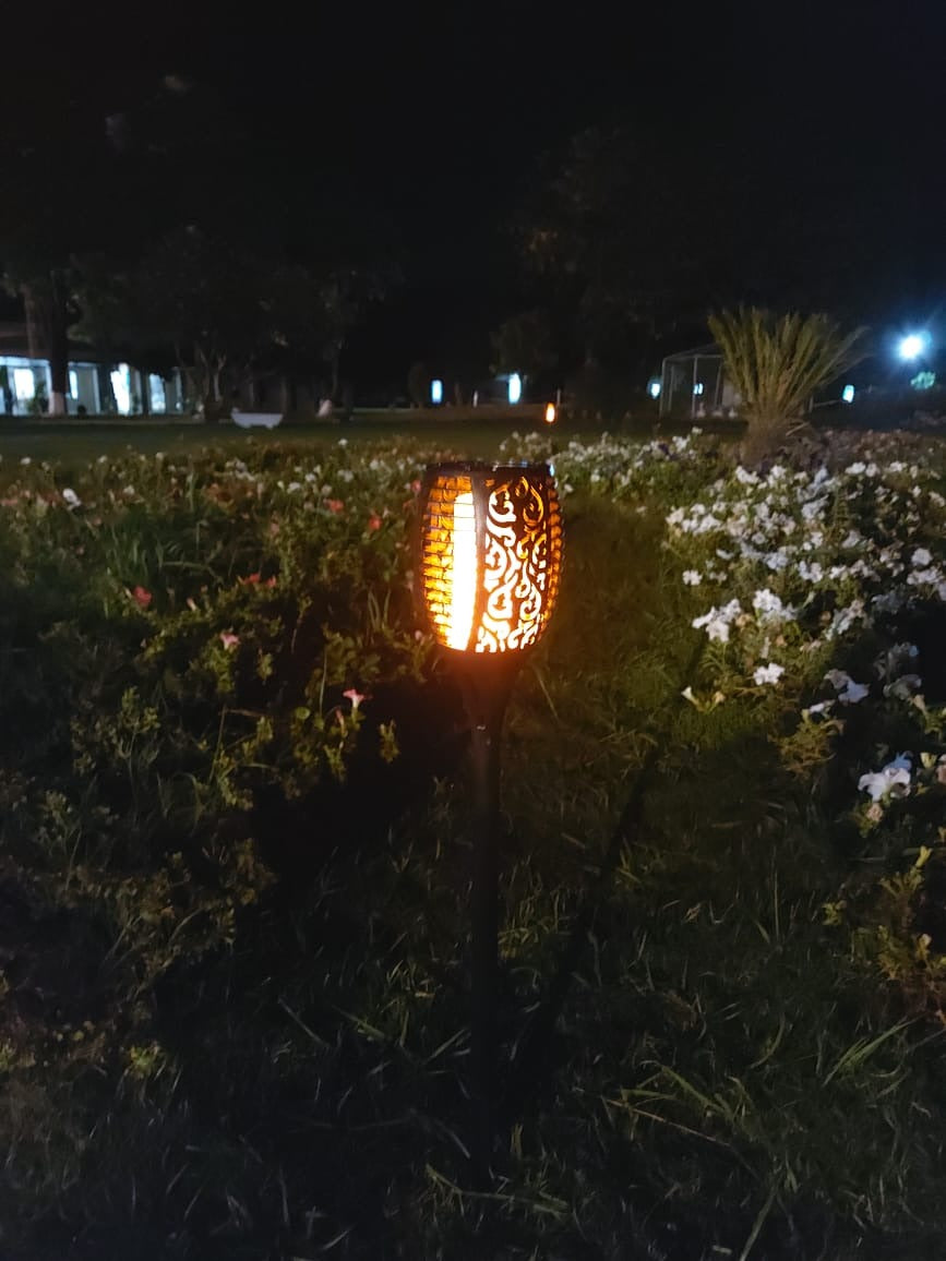 Solar Fire Lamp With Flame Effect