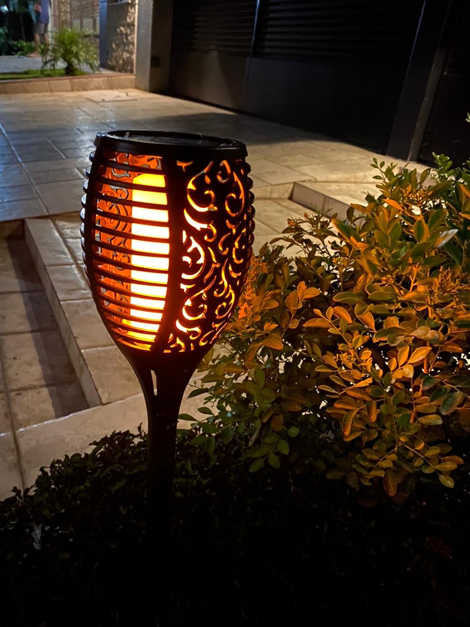 Solar Fire Lamp With Flame Effect