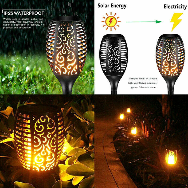 Solar Fire Lamp With Flame Effect