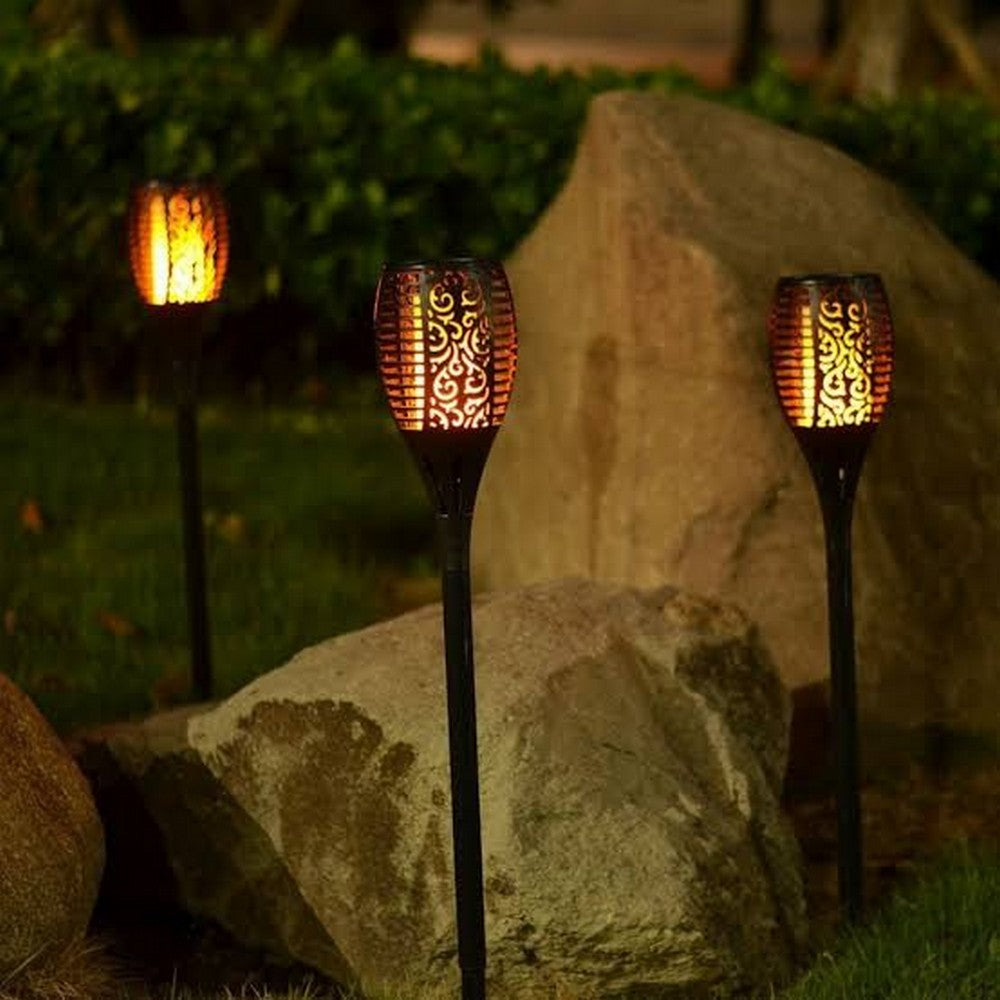 Solar Fire Lamp With Flame Effect