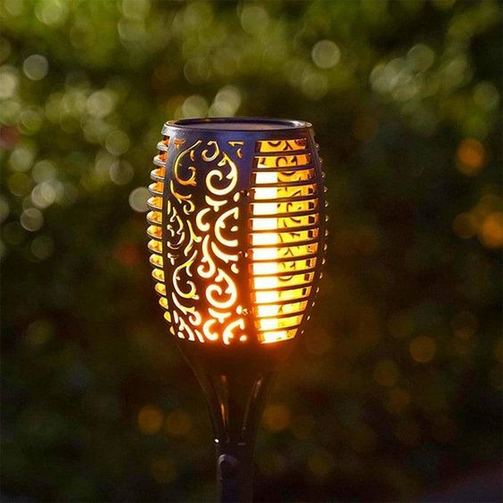 Solar Fire Lamp With Flame Effect