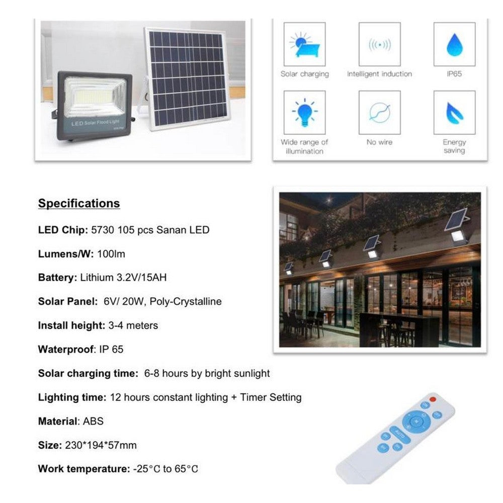 200W SOLAR FLOOD LIGHT